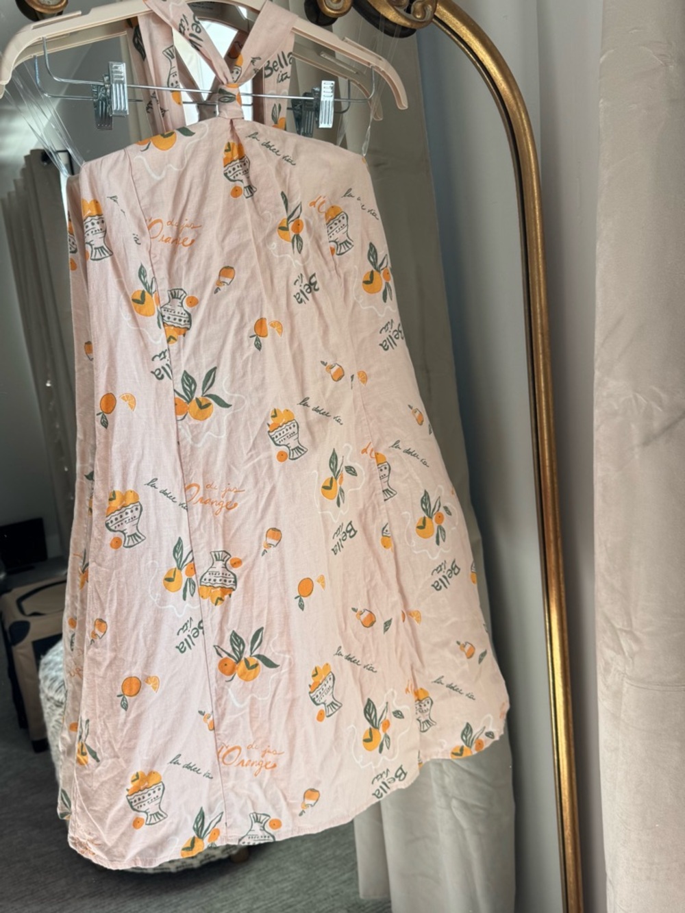 wild fable Pink Mini Dress with Orange Print
